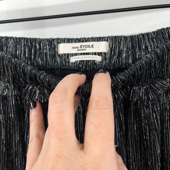 Isabel Marant Etoile Beatrice Midi Skirt Gunmetal‎ Grey Silver Black Metallic XS - Picture 9 of 15